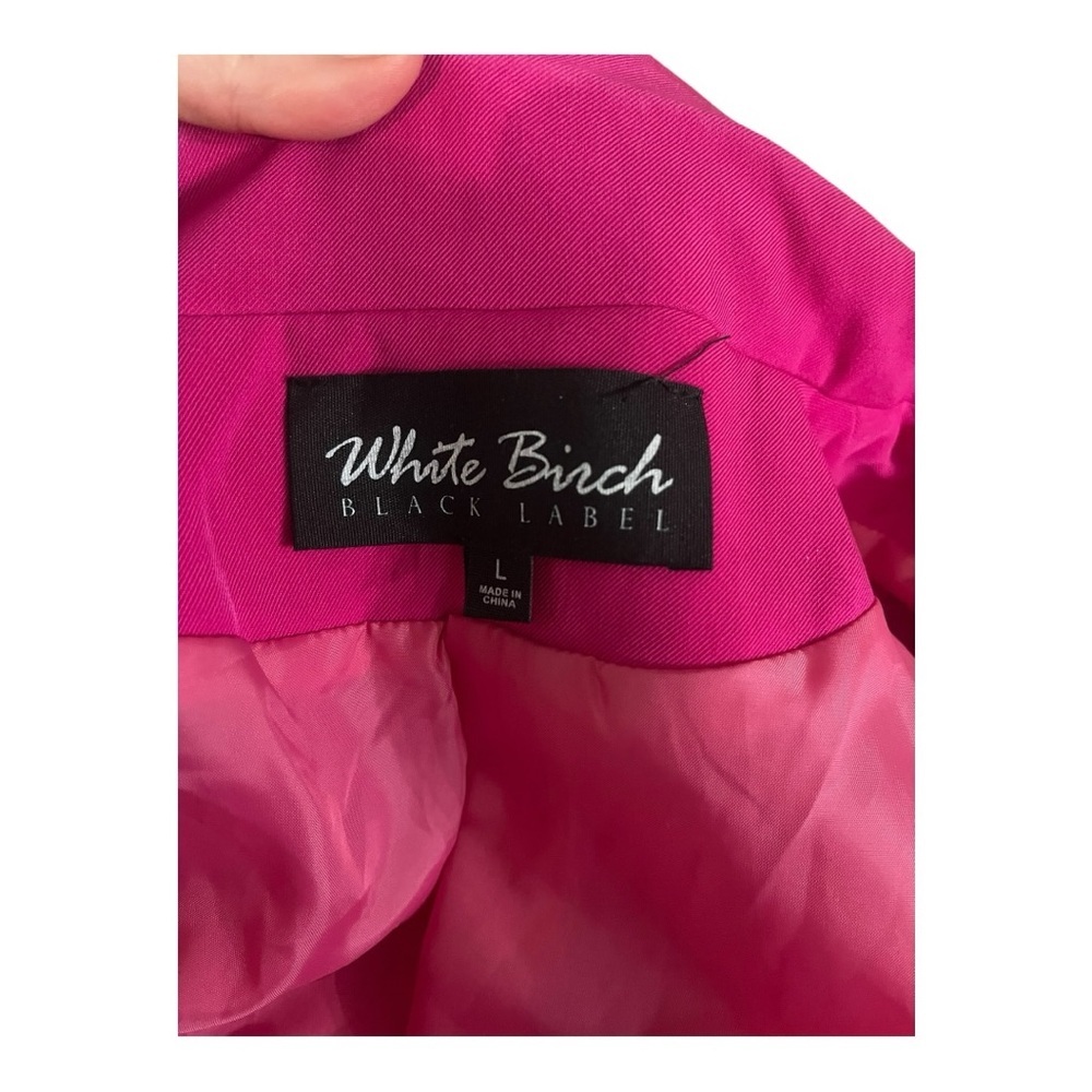 White Birch Black Label Pink Chic Double Breasted Preppy Oversized Blazer Size L - Picture 10 of 11